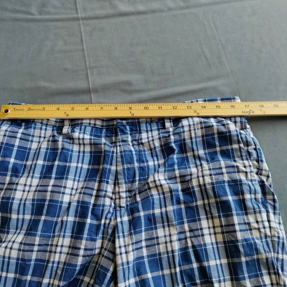 Banana Republic‎ Blue Plaid Preppy Athletic Golf Resort Beach Boho Shorts Men 32